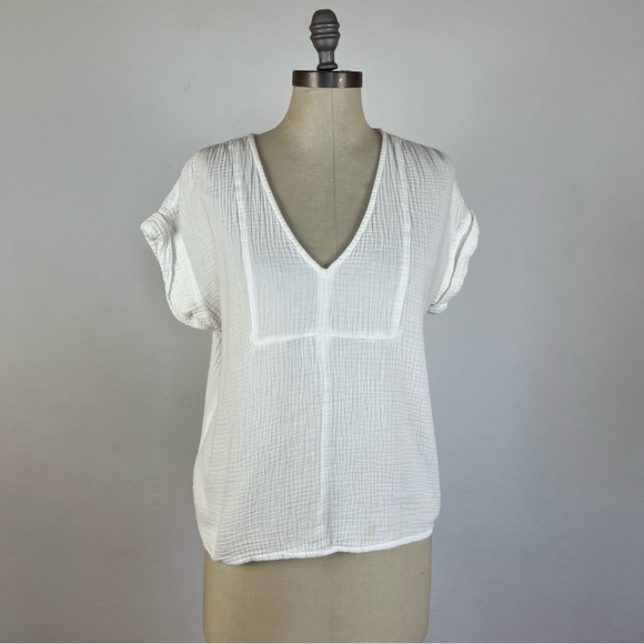 Madewell Tops - Madewell White Gauze Popover Top